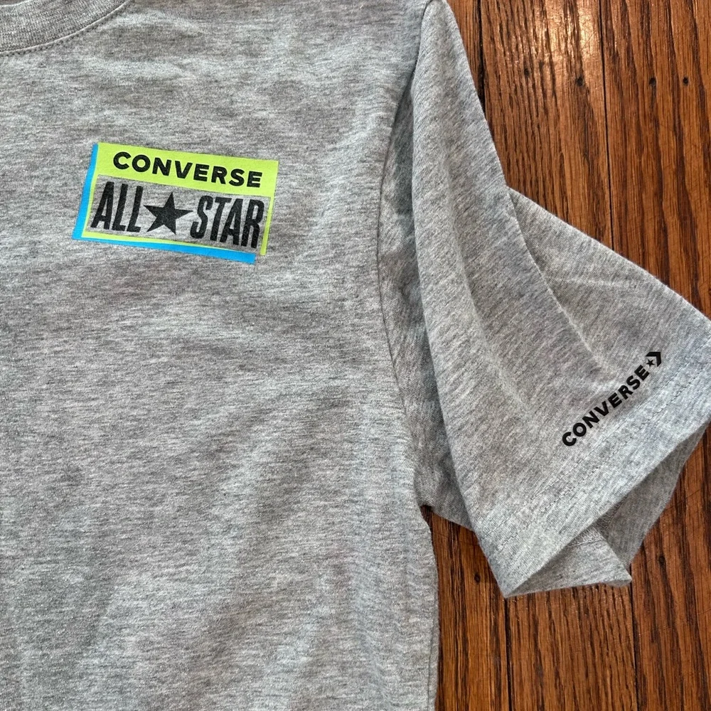Converse Kids Gray and Blue Graphic Tee - size XL (size 13-15 years)